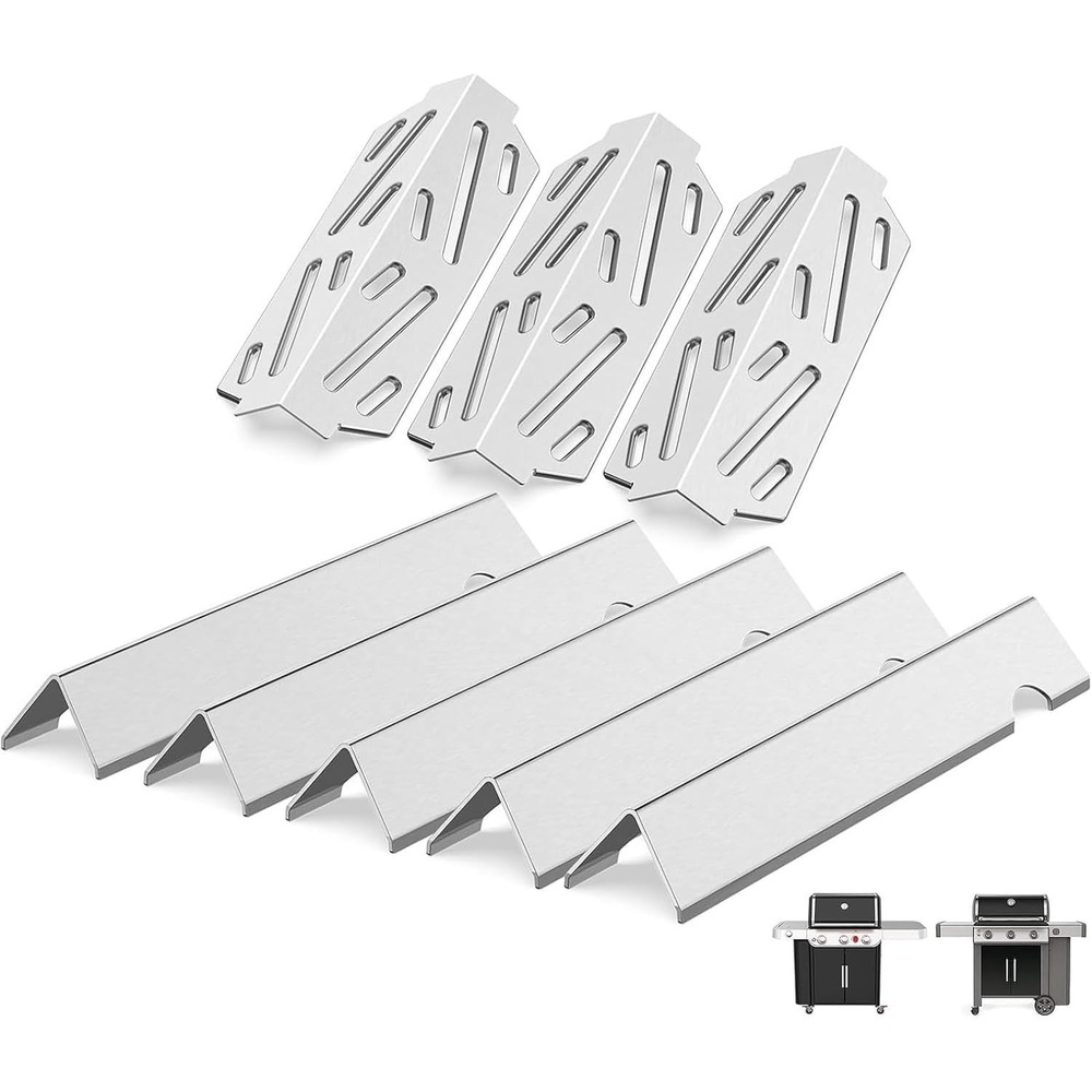 QuliMetal Flavorizer Bars Heat Deflector Weber Genesis II 300 LX Stainless